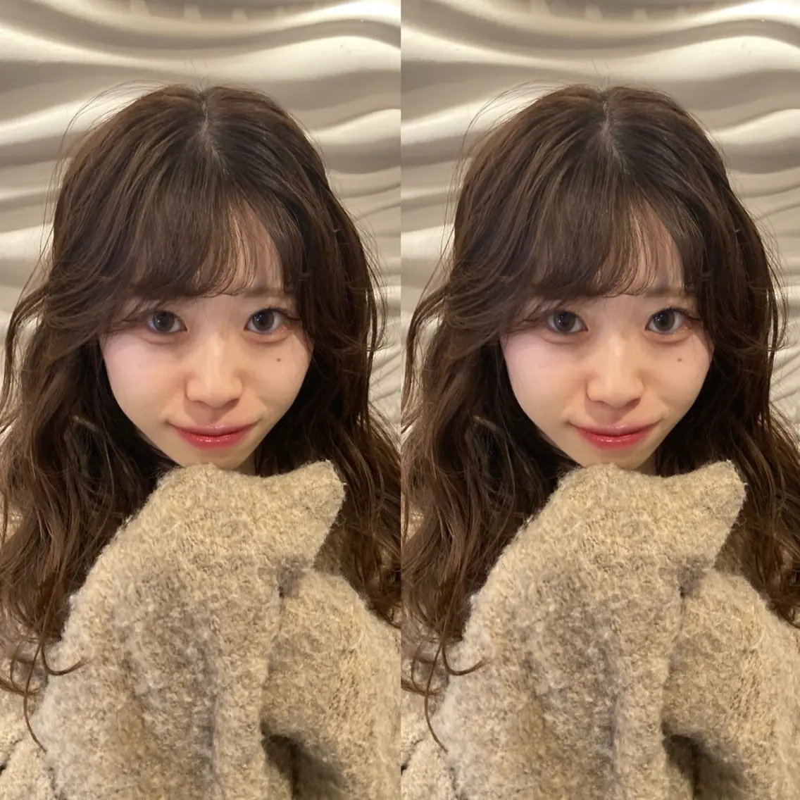 セミロング カラー ブラウンカラー み うのヘアスタイル