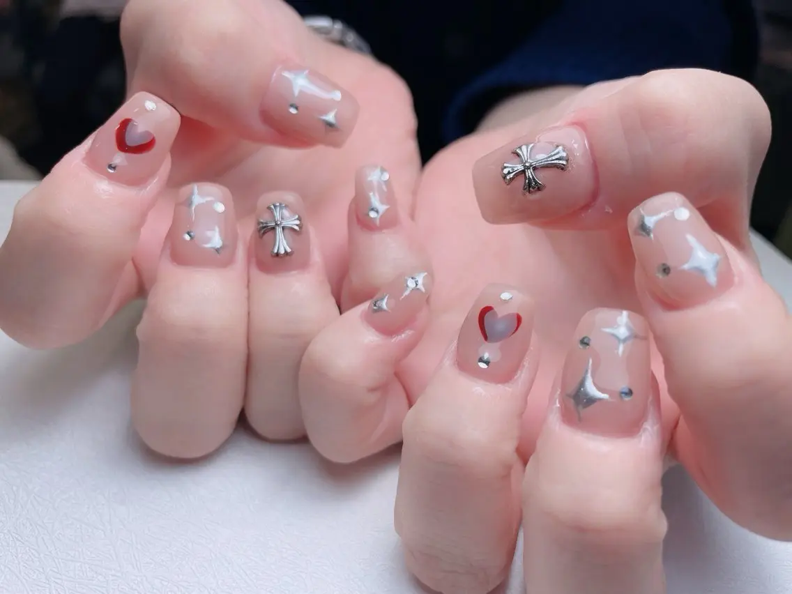 ネイル オーロラネイル 長さ出し フットネイル フレンチネイル 韓国ネイル 中野駅から2分 MEO NAILのネイルデザイン