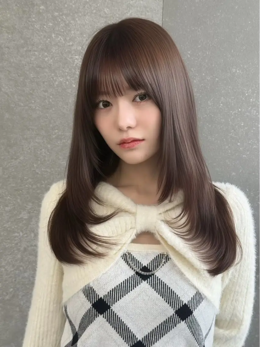 ロング Ruri縮毛矯正 酸性ストレートのヘアスタイル