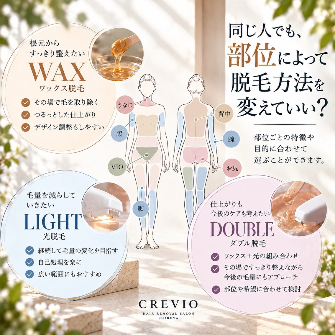 脱毛サロン CREVIOのエステ・リラクイメージ