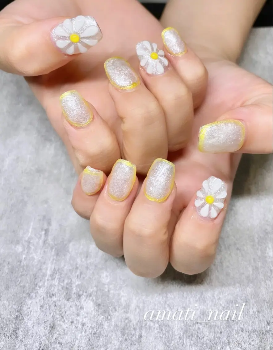 ネイル フラワーネイル フットネイル ジェルネイル マグネットネイル ミラーネイル ハンドネイル amati_nail TAKAKOのネイルデザイン