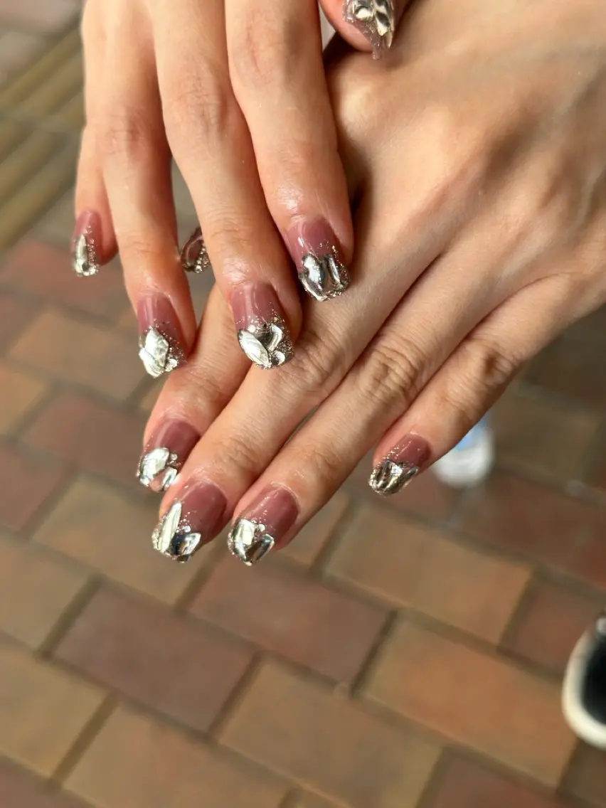 ネイル キラキラネイル ハンドネイル nailsalon ∞ ﾐｶﾅﾙ ∞のネイルデザイン