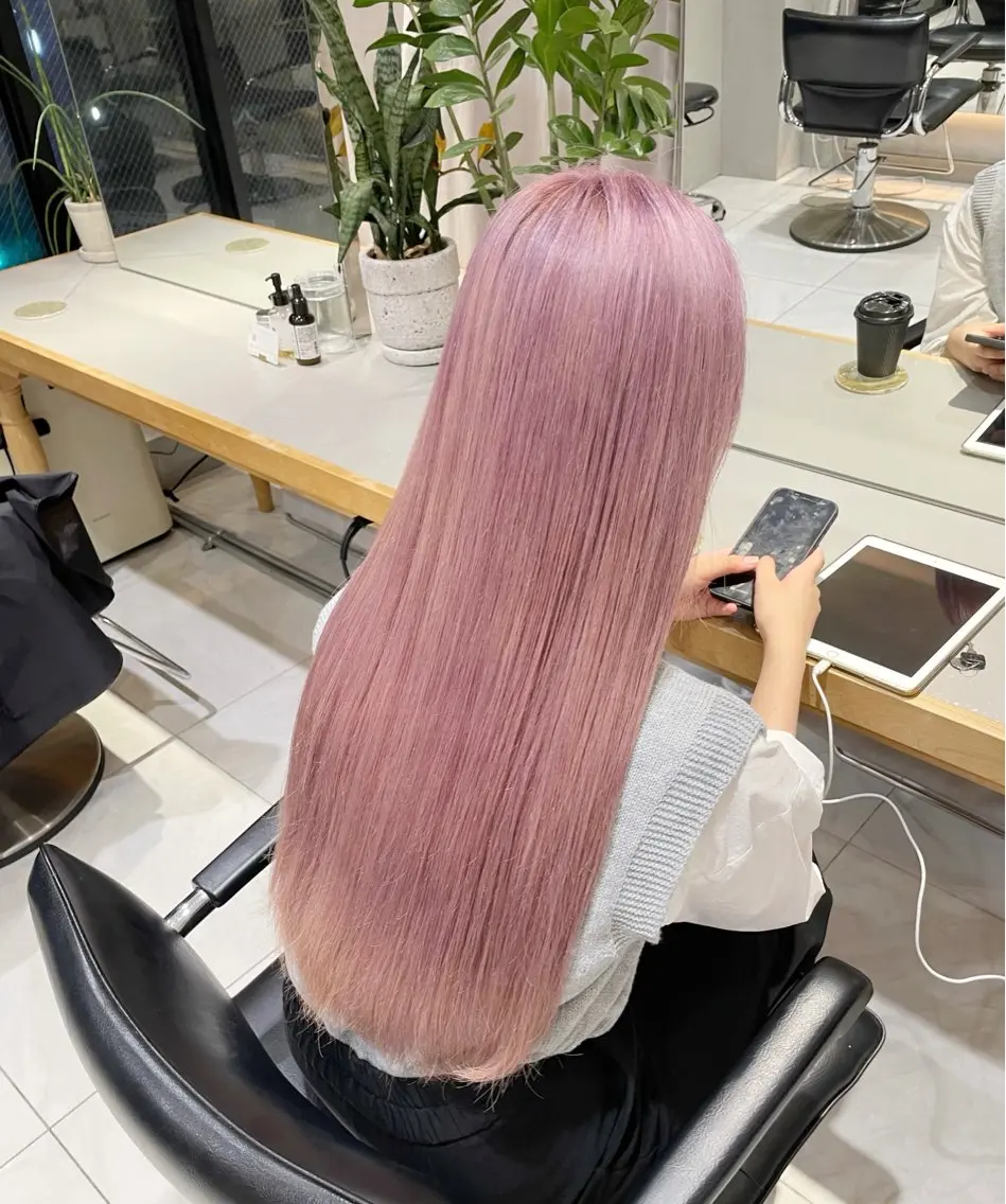 ロング カラー ヘアアレンジ ヘアカラー トリートメント ヘッドスパ ヘアセット 艶髪/レイヤーカット 🐣misakiのヘアスタイル