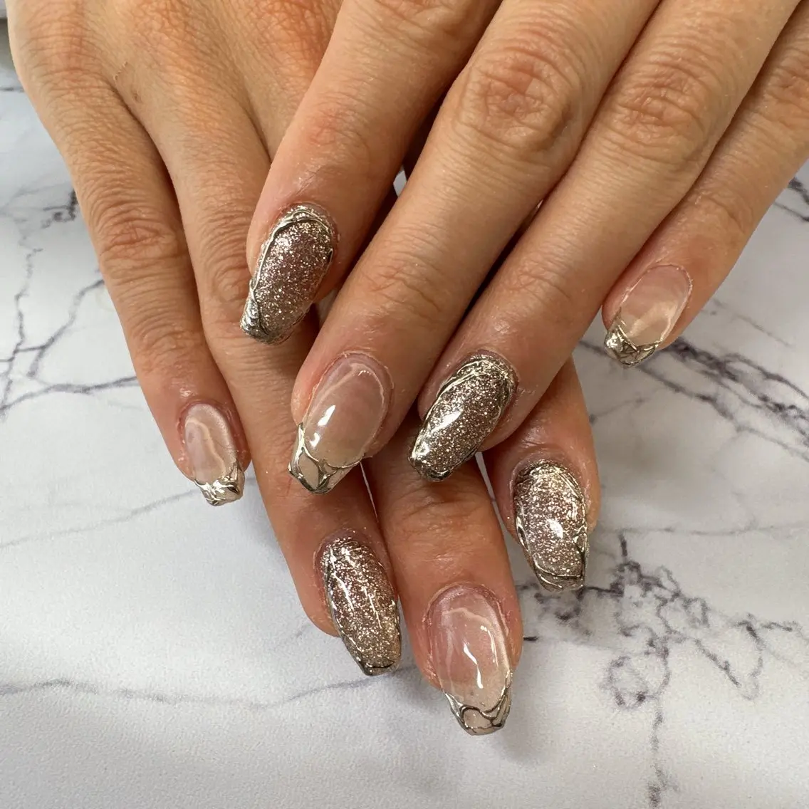 チップ長さだし10本🧡持込デザインシンプル*オフ有り💅の写真