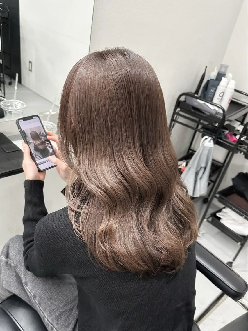 セミロング カラー カラーモデル募集中/ 新潟万代/ミユウ🩵のヘアスタイル