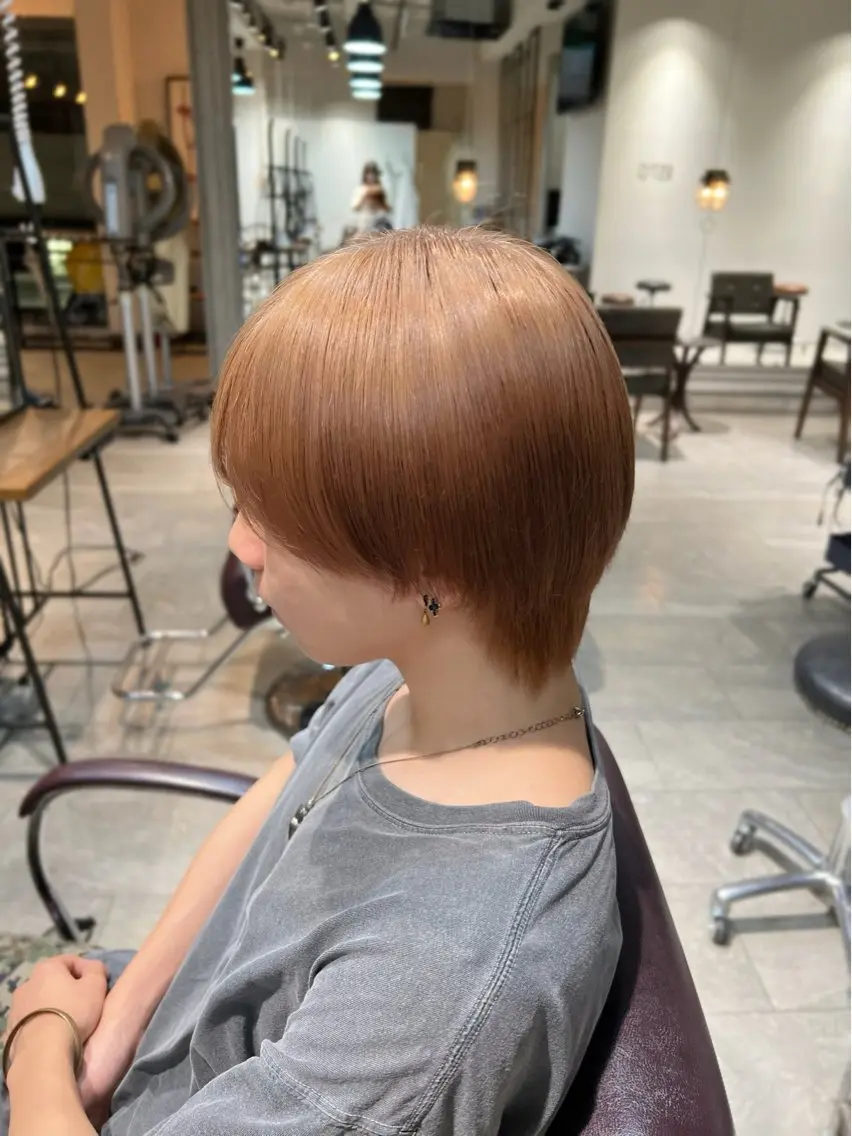 ショート カラー メンズ ヘアカラー トリートメント ヘアセット 🎀ハイトーン・艶 カラー HANA🎀のヘアスタイル