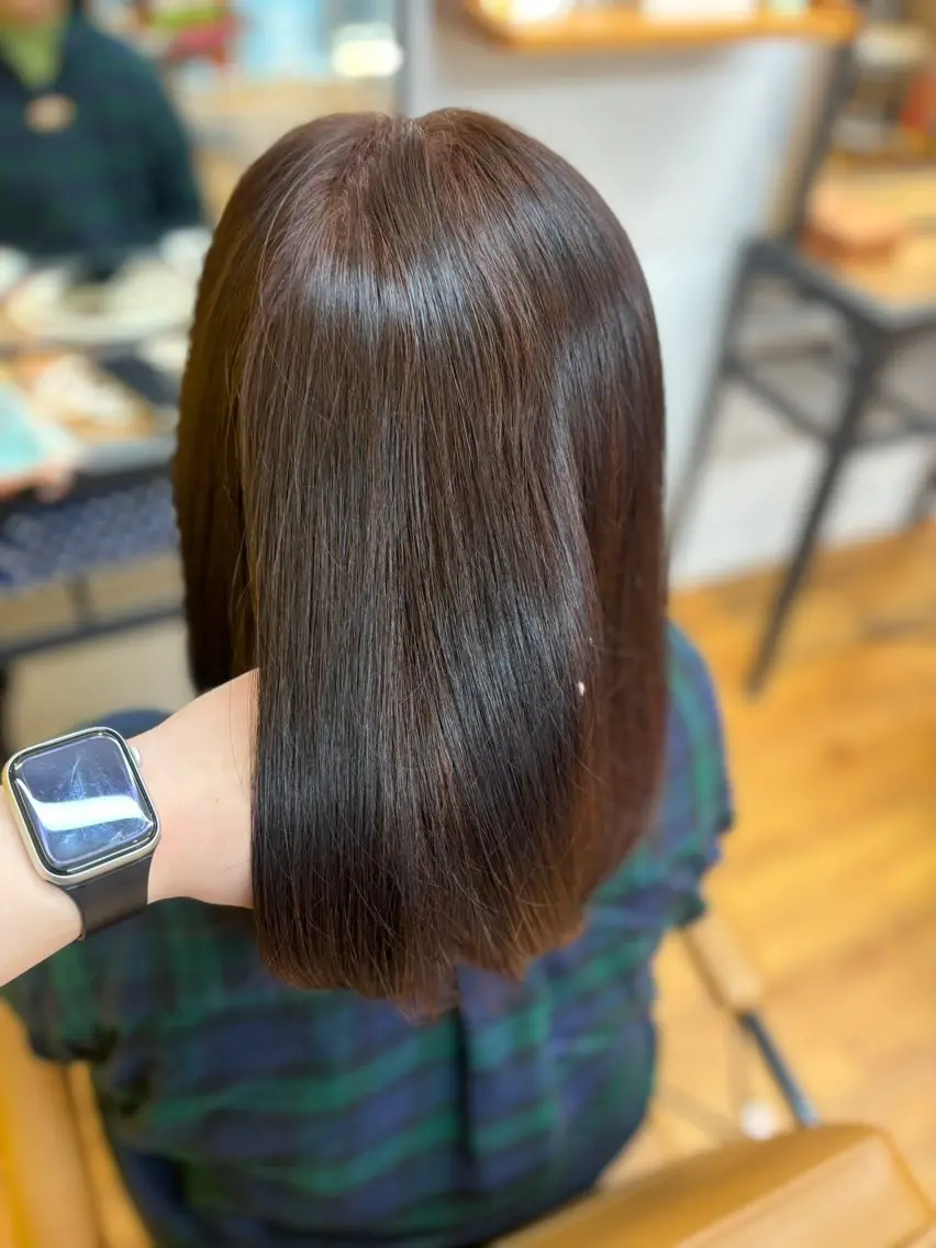 セミロング カラー ブラウンカラー ピンクカラー ピンクブラウン カネコ ナナミのヘアスタイル
