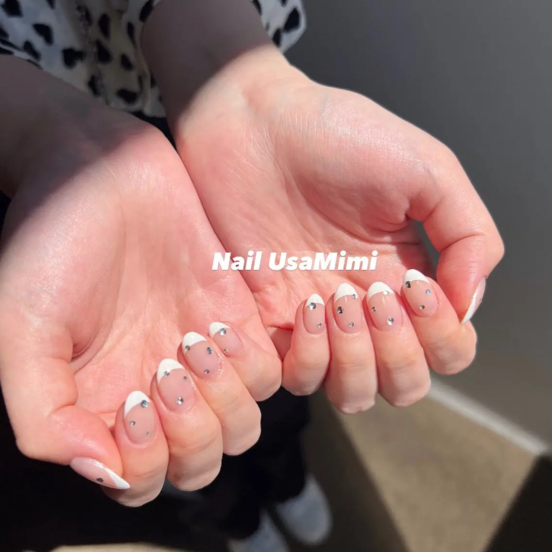 ネイル フレンチネイル ジェルネイル 韓国ネイル マグネットネイル 持ち込み 本町NailUsa Mimi RIKOのネイルデザイン
