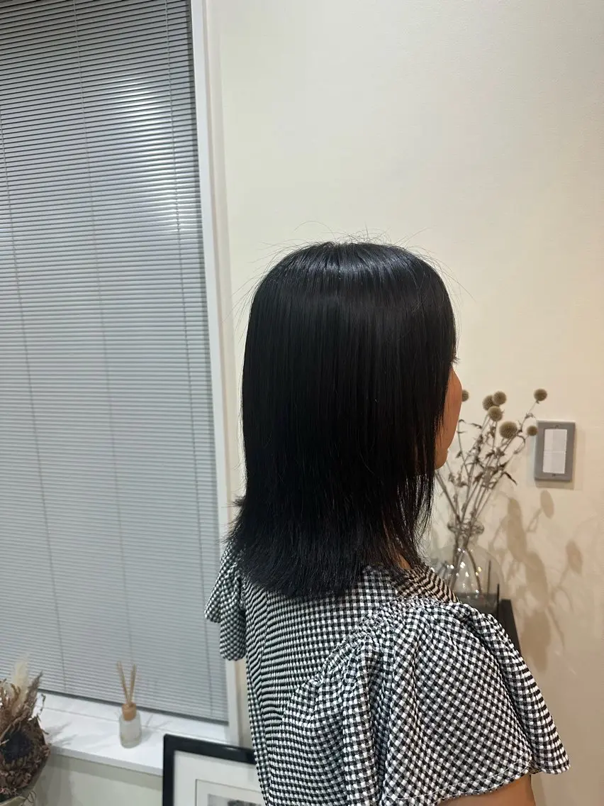 ミディアム 縮毛矯正 トリートメント Shiro RENのヘアスタイル