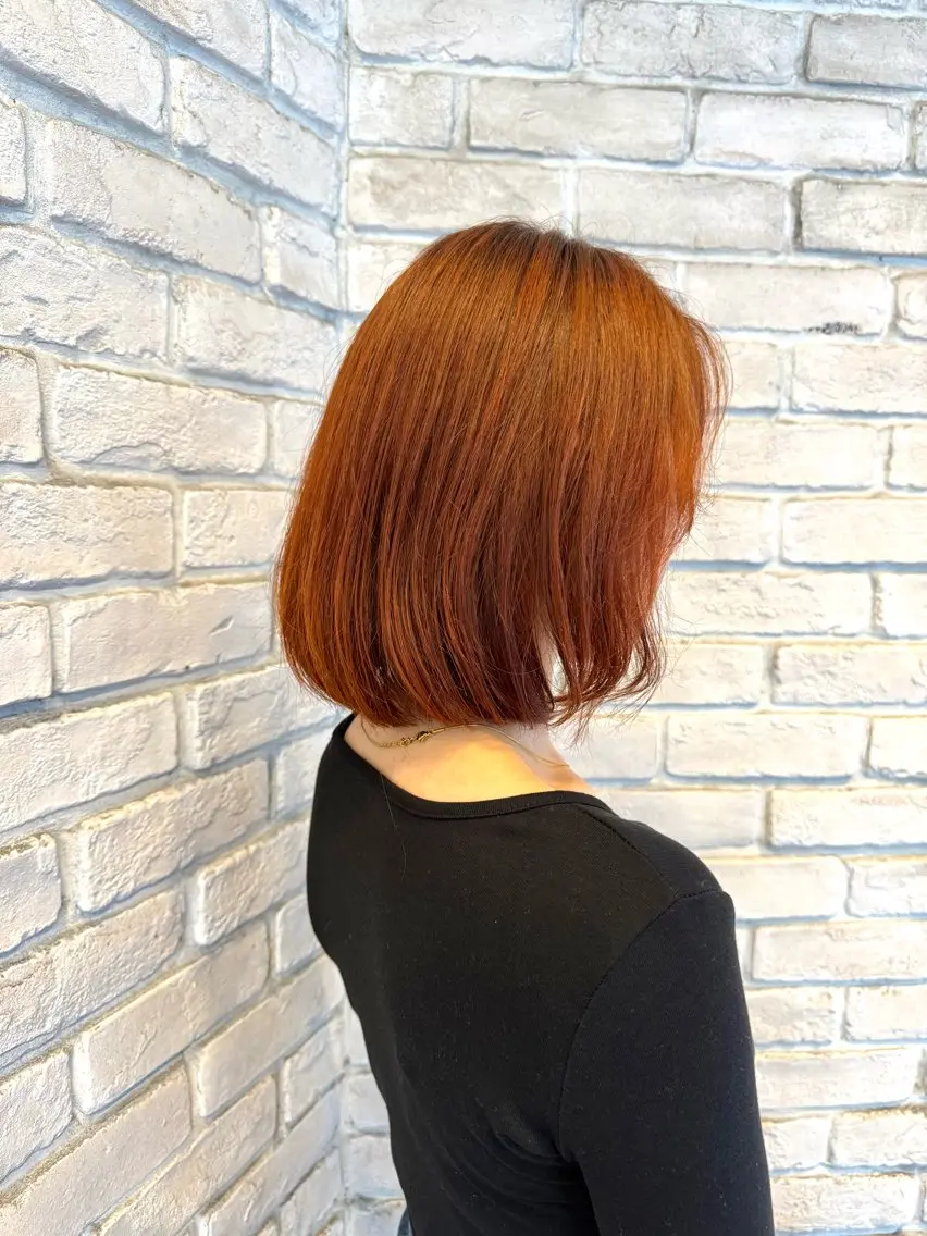 ミディアム カラー オレンジ トリートメント ヘアカラー トリートメント 横浜/カラーモデル 様募集中‪/ヒトミのヘアスタイル
