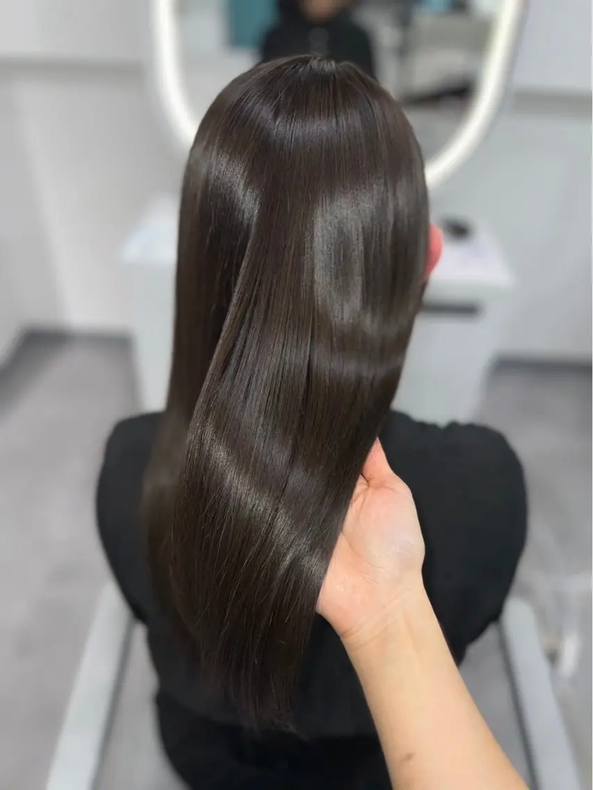 ロング 縮毛矯正 山口 姫愛のヘアスタイル