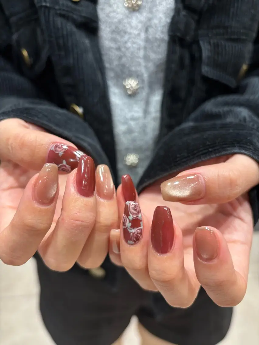 ネイル ボルドー N° nail_ fuyukaのネイルデザイン