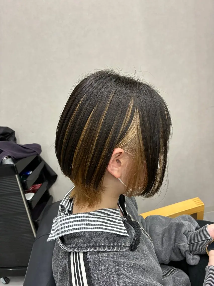 ショート ボブ ウルフカット ウルフボブ ヘアカラー トリートメント ふるた/四日市/ 大人女性/ショートのヘアスタイル
