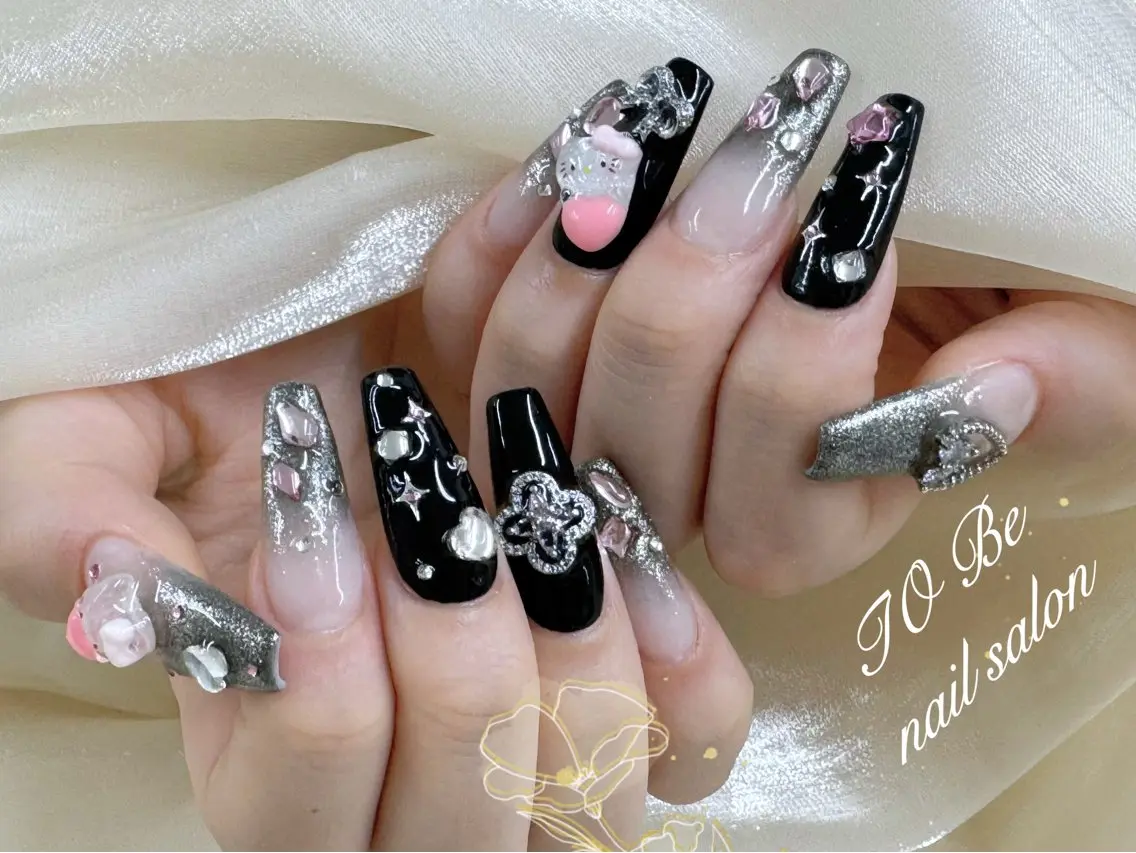 ロング ハンドネイル Nail Salon To Be珈月のネイルデザイン