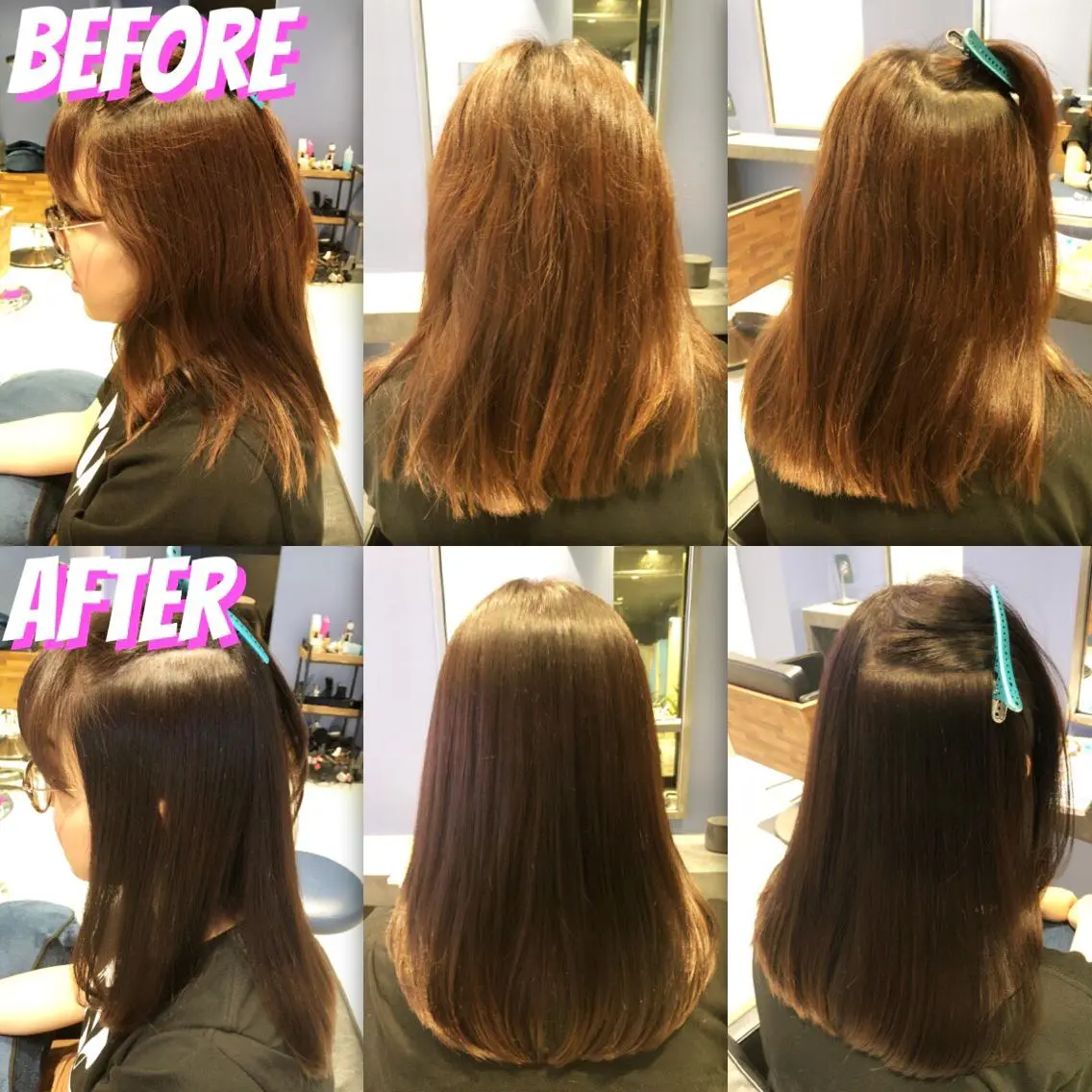 セミロング カラー パーマ イルミナカラー ストレートパーマ カット ヘアカラー 縮毛矯正 トリートメント ブリーチ縮毛矯正/ デサキ ショウヘイのヘアスタイル