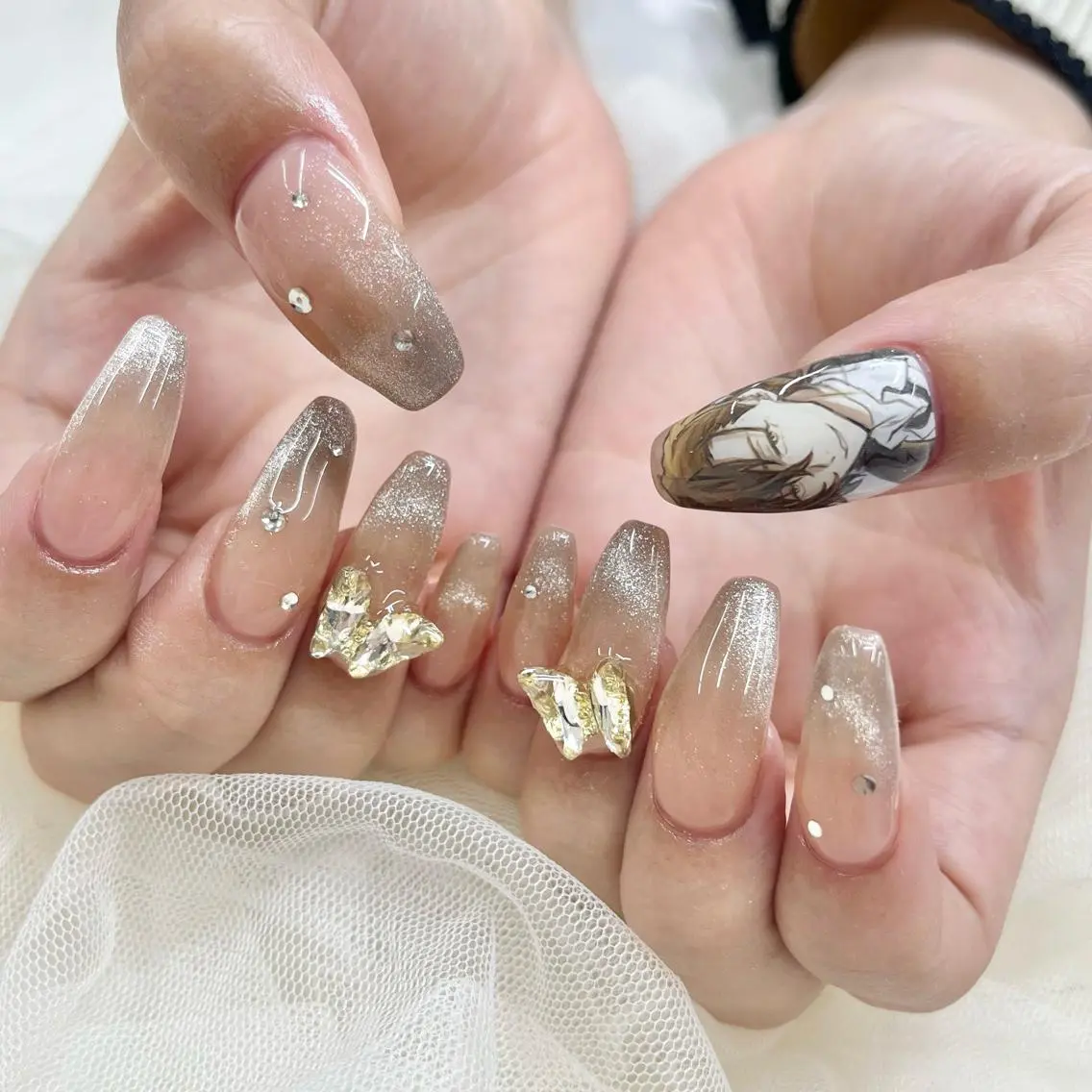 ロング ネイル ハンドネイル 池袋痛ネイル Nok. 渡辺のネイルデザイン