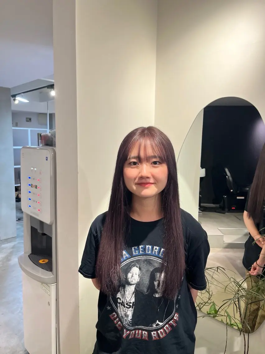 カラー ブリーチ 透明感カラー グレージュ ラベンダーカラー ラベンダーグレージュ ヘアカラー 本木下朋花/髪質 改善×ダブルカラーのヘアスタイル
