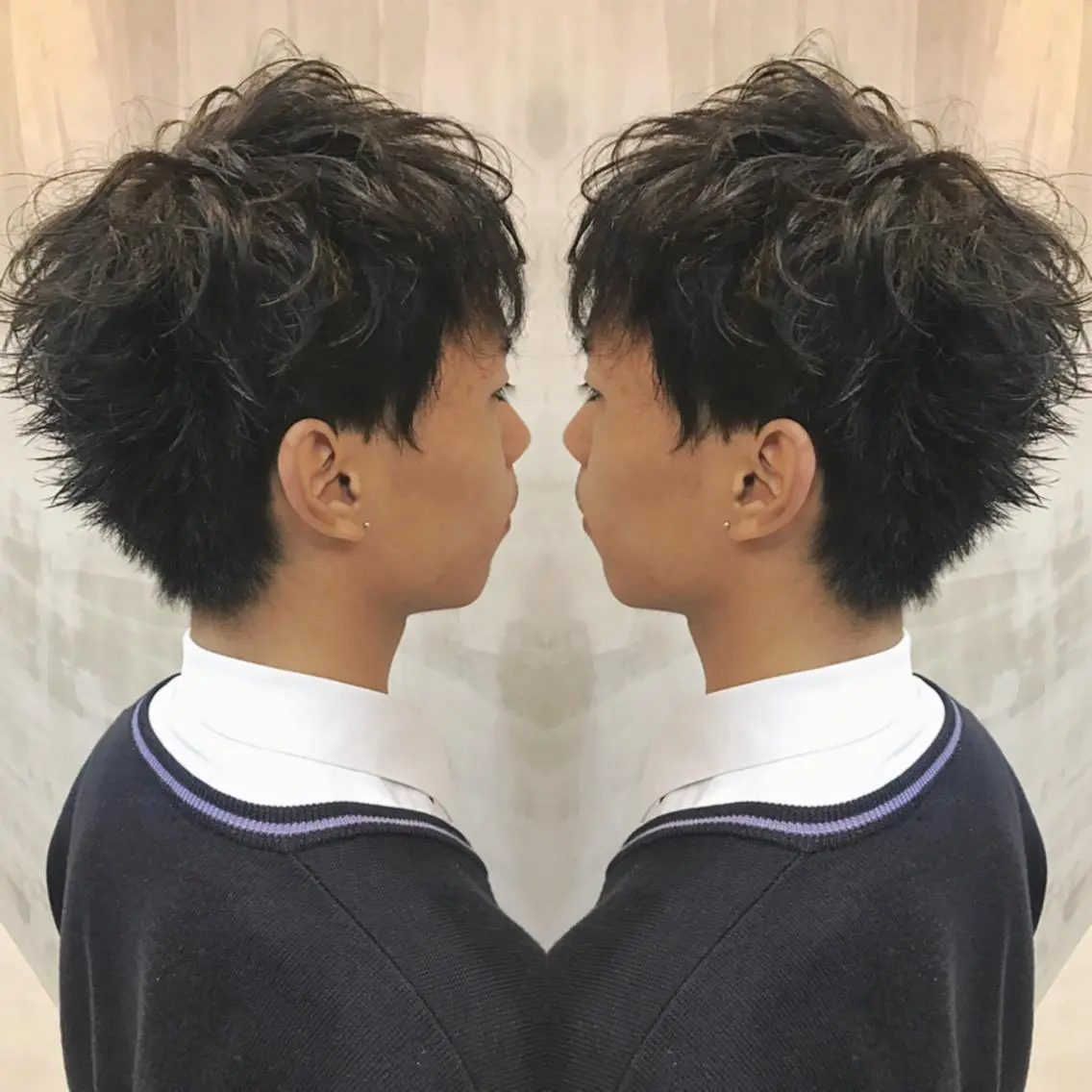 ショート パーマ メンズ 重政 和樹のヘアスタイル