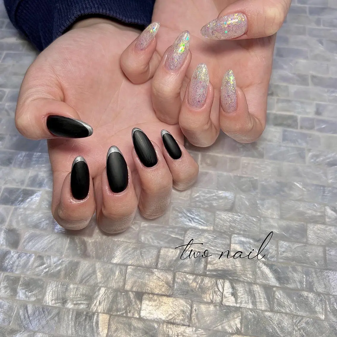 ネイル アートネイル オーロラネイル フットネイル ハート ニュアンスネイル two nailのネイルデザイン