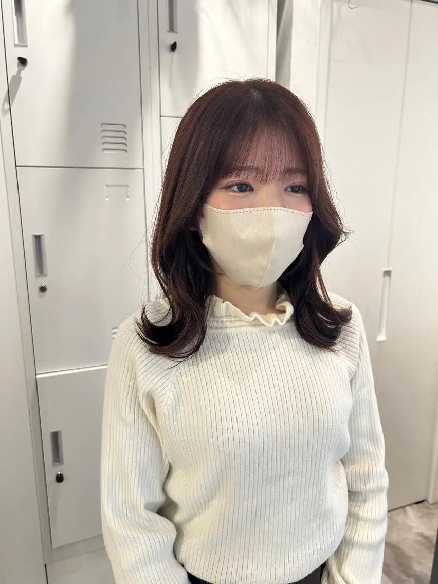 ミディアム カラー ラベンダーカラー ピンクカラー ピンクラベンダー 河野いずみ レイヤー/ボブ 🤍のヘアスタイル