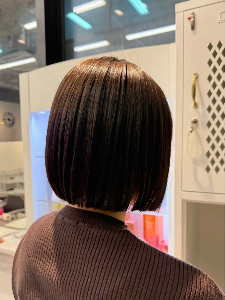 ショート 縮毛矯正 酸性ストレート ショート/髪質改善/ アフロ美容師しゅんのヘアスタイル