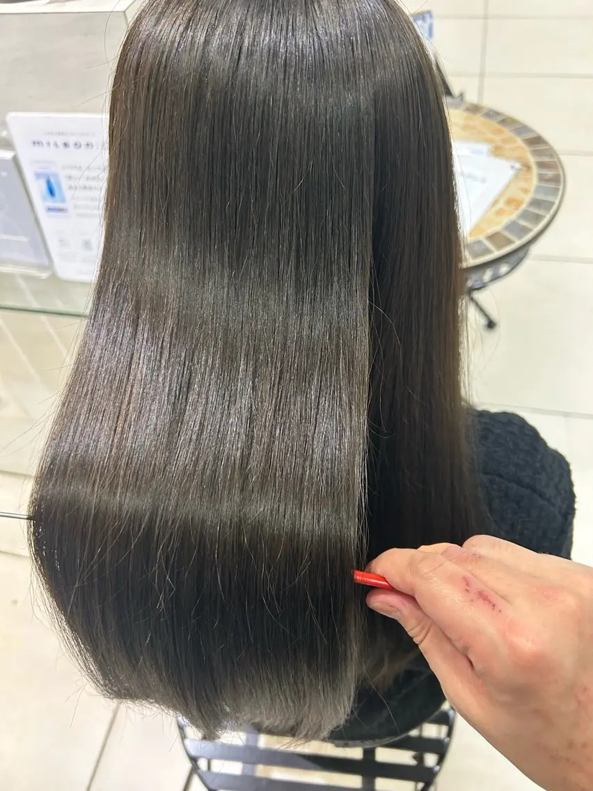 ロング カット ヘアカラー トリートメント 【髪質改善カラー】 瀧田嵐士🇰🇷のヘアスタイル