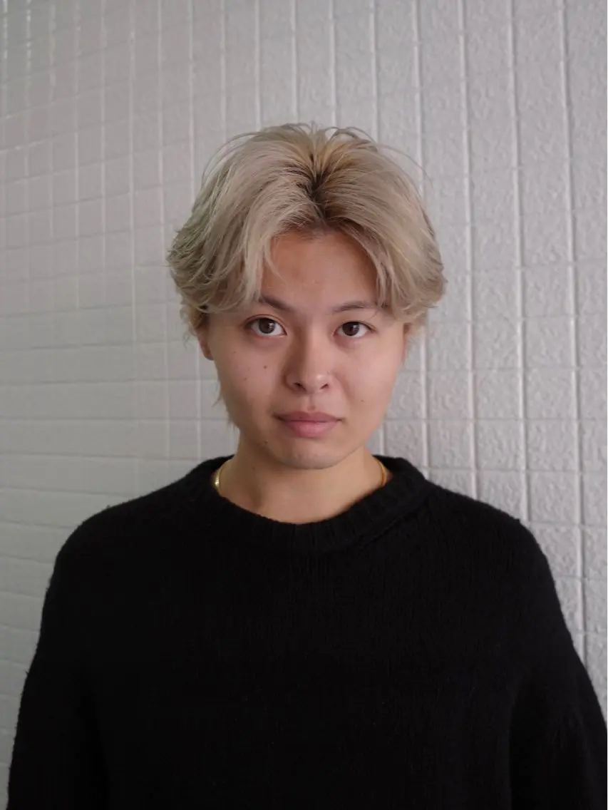 カラー メンズ センターパート メンズウルフカット ブロンド ウルフカット カット ヘアカラー トリートメント ✨メンズスタイル✨ Daiのヘアスタイル