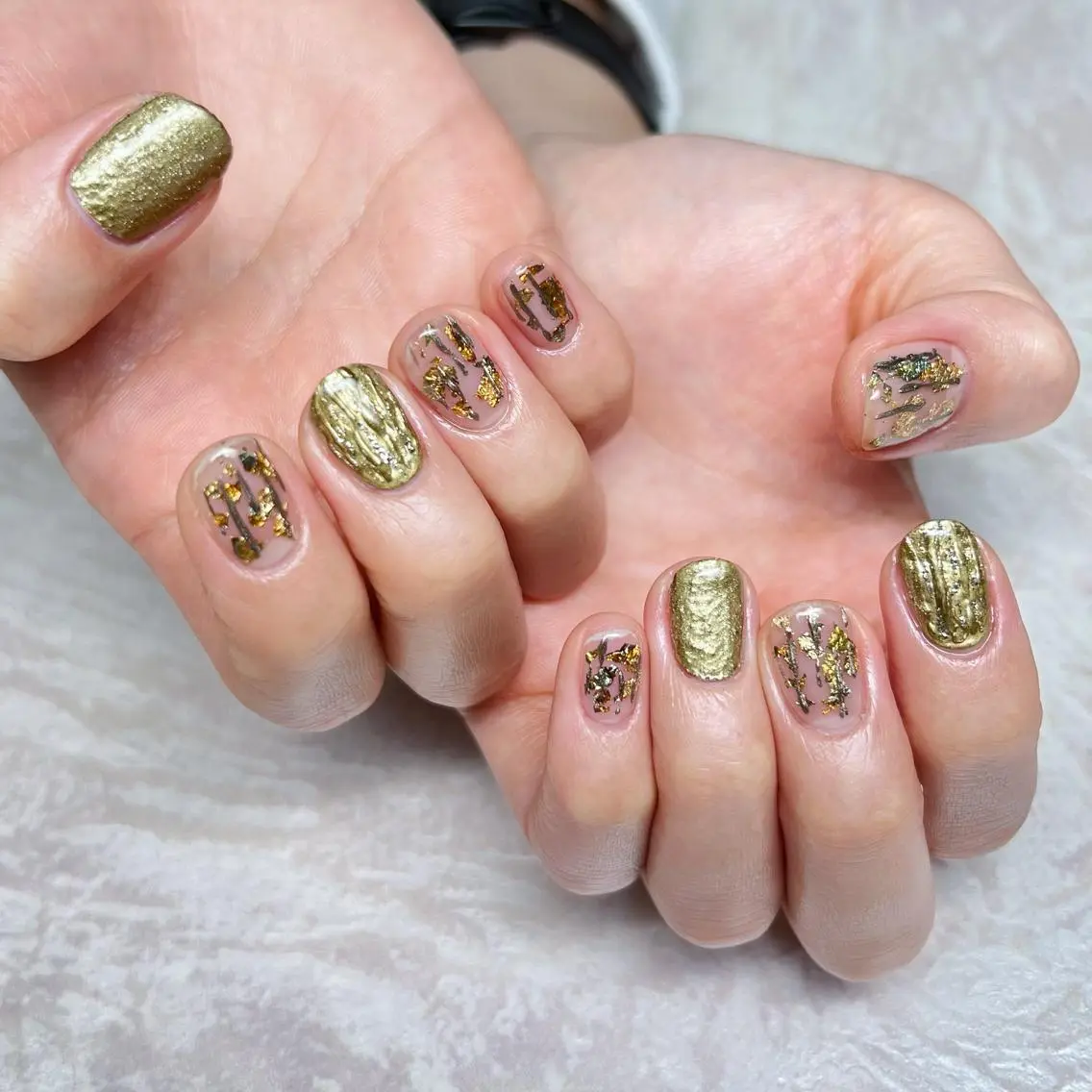 ネイル ニュアンスネイル ショートネイル gemickle nailのネイルデザイン