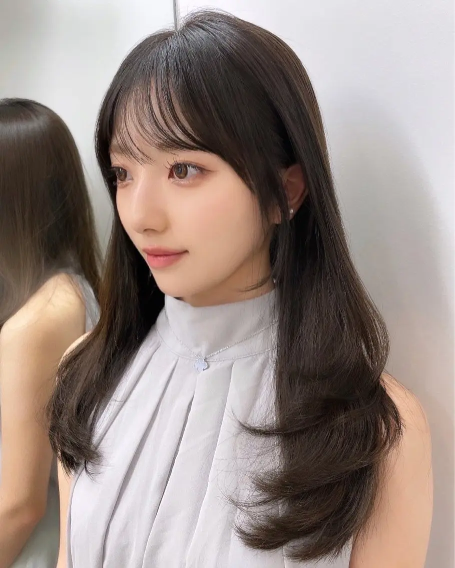 ロング ロングレイヤー レイヤーカット ロング City/louwe 韓国レイヤーカットのヘアスタイル