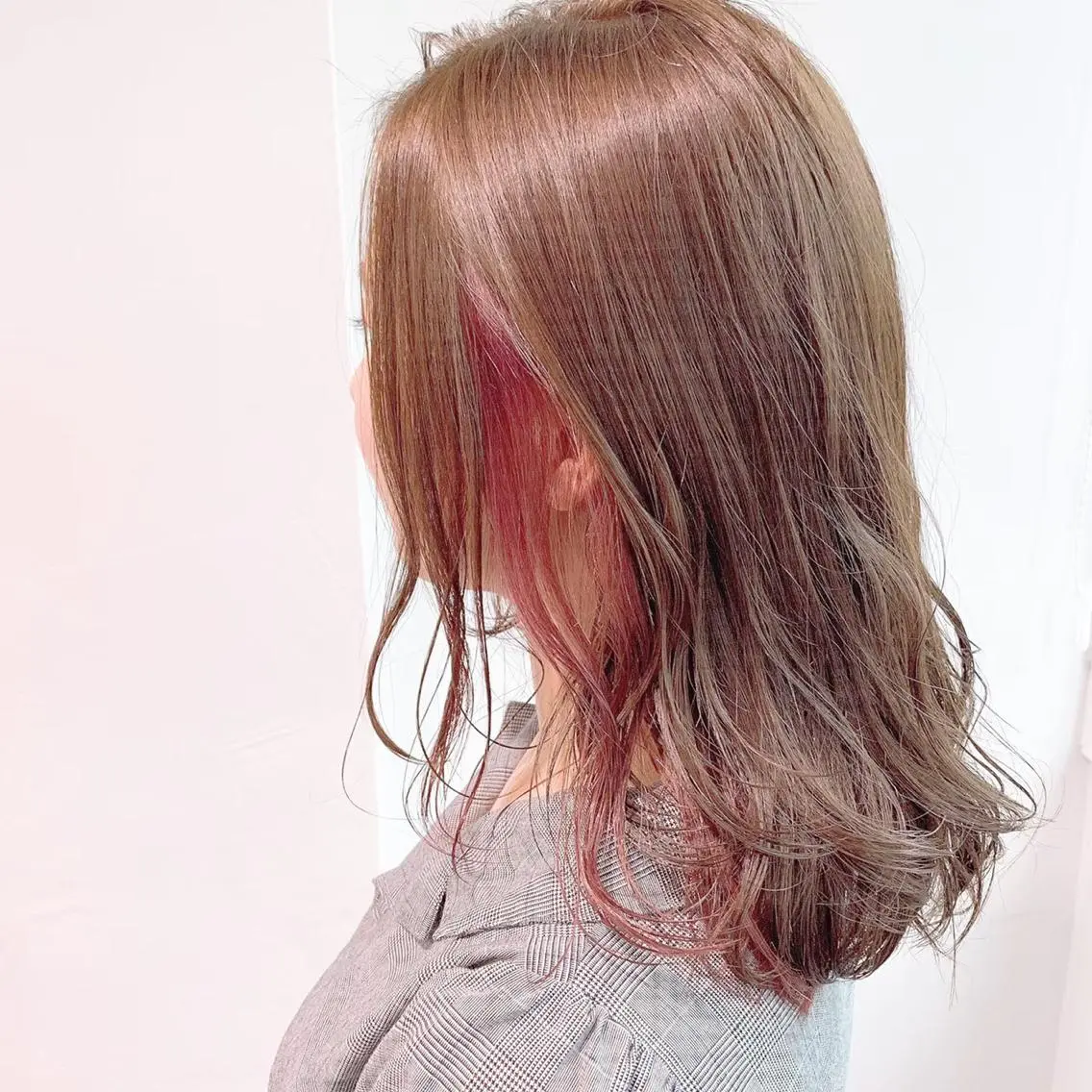 セミロング 韓国風ベージュ🤎 赤みなし🌿横浜🤎のヘアスタイル