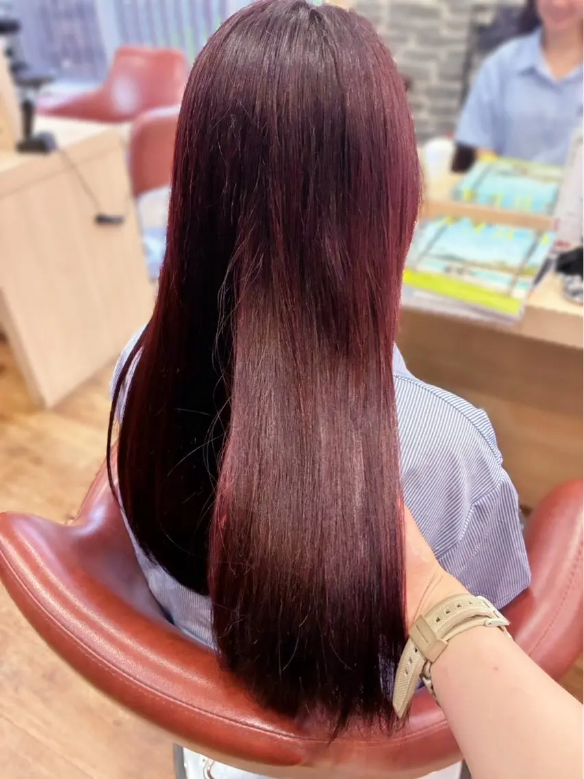 ロング カラー ブリーチ ダブルカラー ブリーチなしカラー カット ヘアカラー アトリエファゴ Chikanoのヘアスタイル