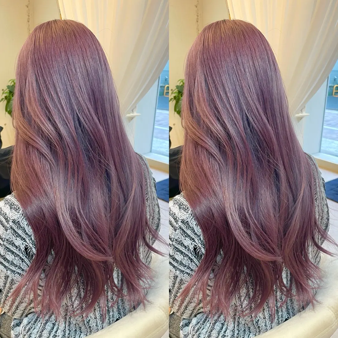 ロング カラー ヘアカラー トリートメント ヘアセット ブリーチ無しダブル カラー🦕まどかのヘアスタイル