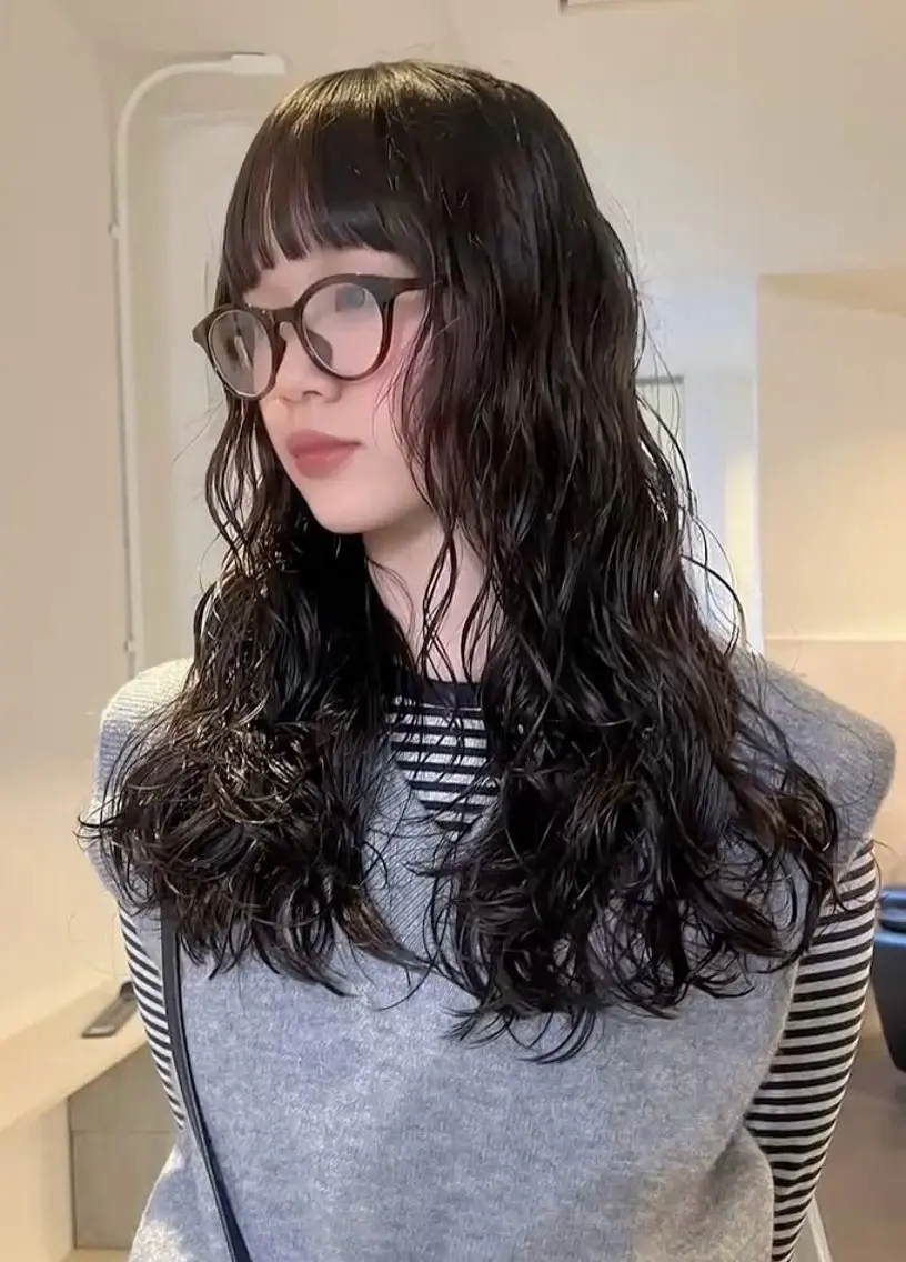 ロング パーマ カラーモデル募集✨️ YUKI🎀☁️のヘアスタイル