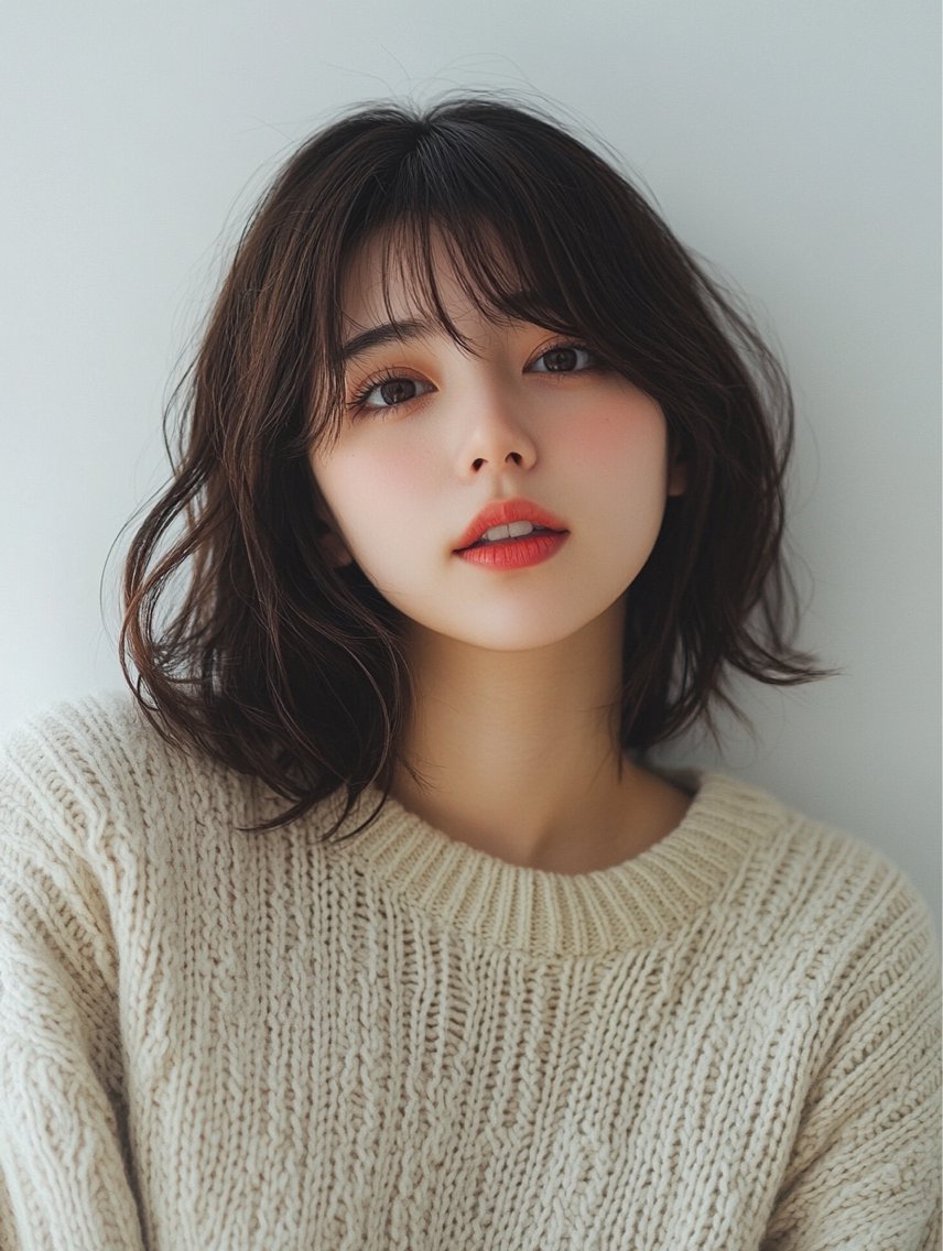 ミディアム カラー カット ヘアカラー トリートメント 🌈髪質改善🌈 過去の1艶サラ体験✨のヘアスタイル