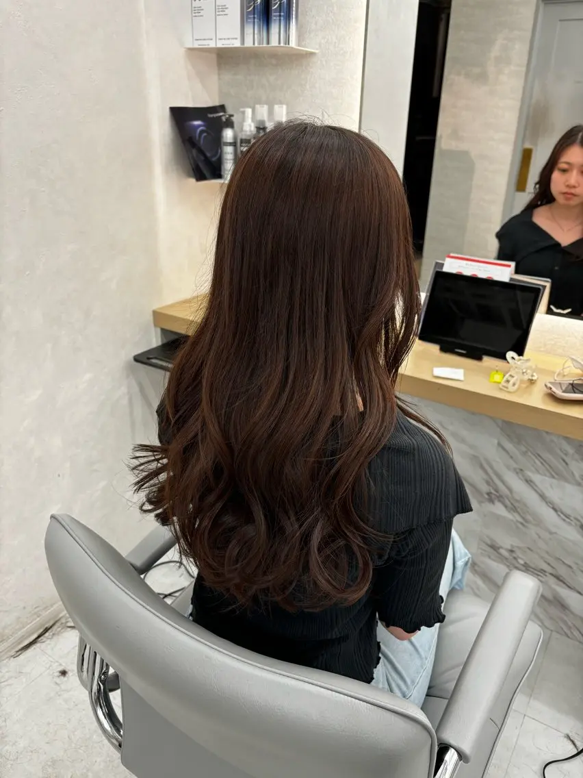 セミロング カット トリートメント ヘッドスパ 今話題の艶髪矯正 美艶カラー/FUKAのヘアスタイル