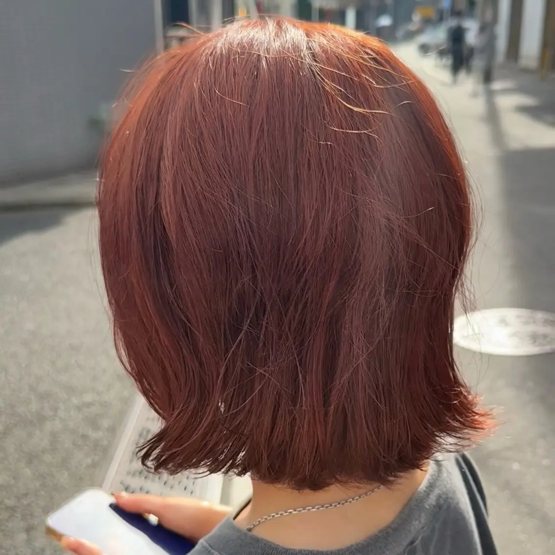 ミディアム オレンジブラウン カット ヘアカラー トリートメント cocoa船橋🎀 naomiのヘアスタイル