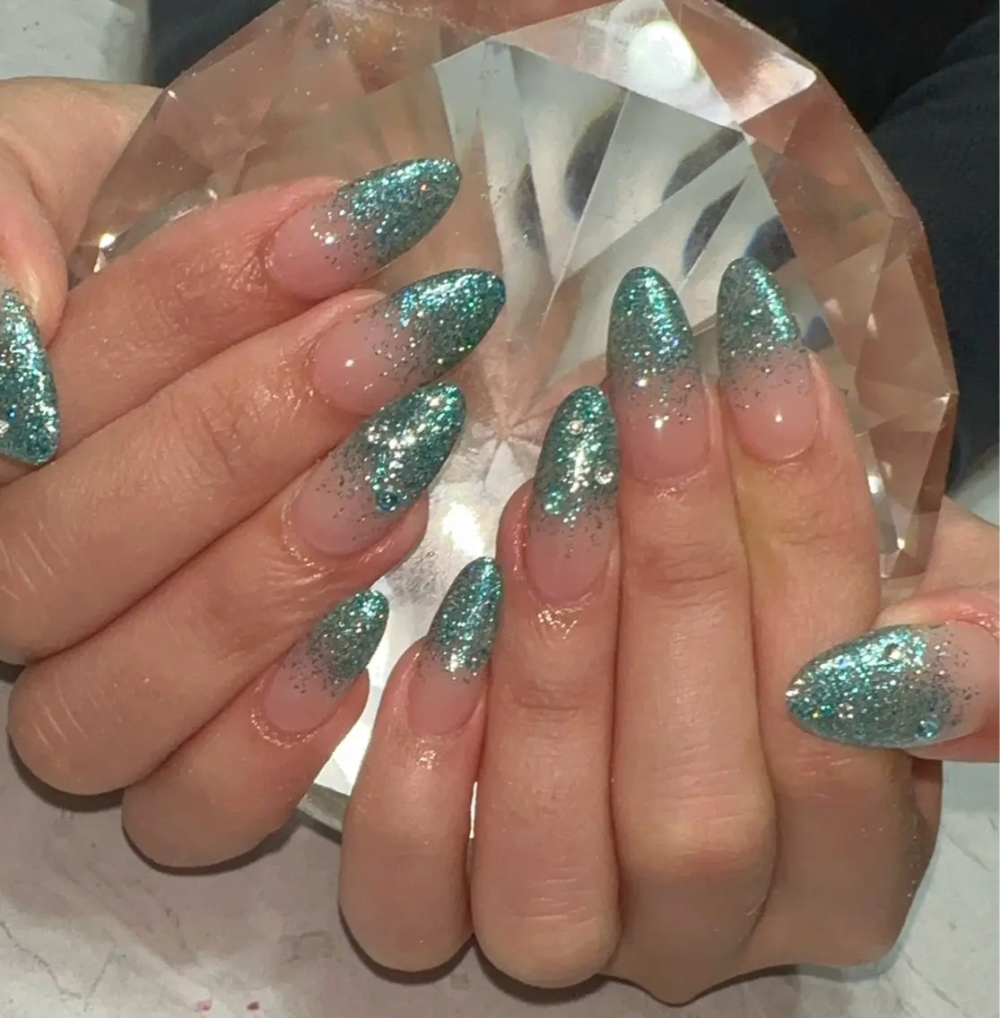 ネイル グラデーション ラメ(グリッター) ラメグラデーション ハンドネイル with nail.のネイルデザイン