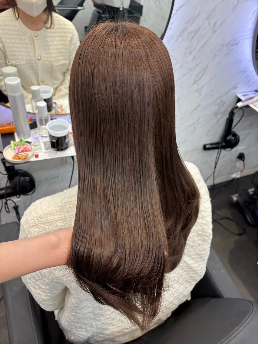 ロング カラー ブラウンカラー 韓国ヘア🎀 /♡𝓝𝓸𝓪♡のヘアスタイル