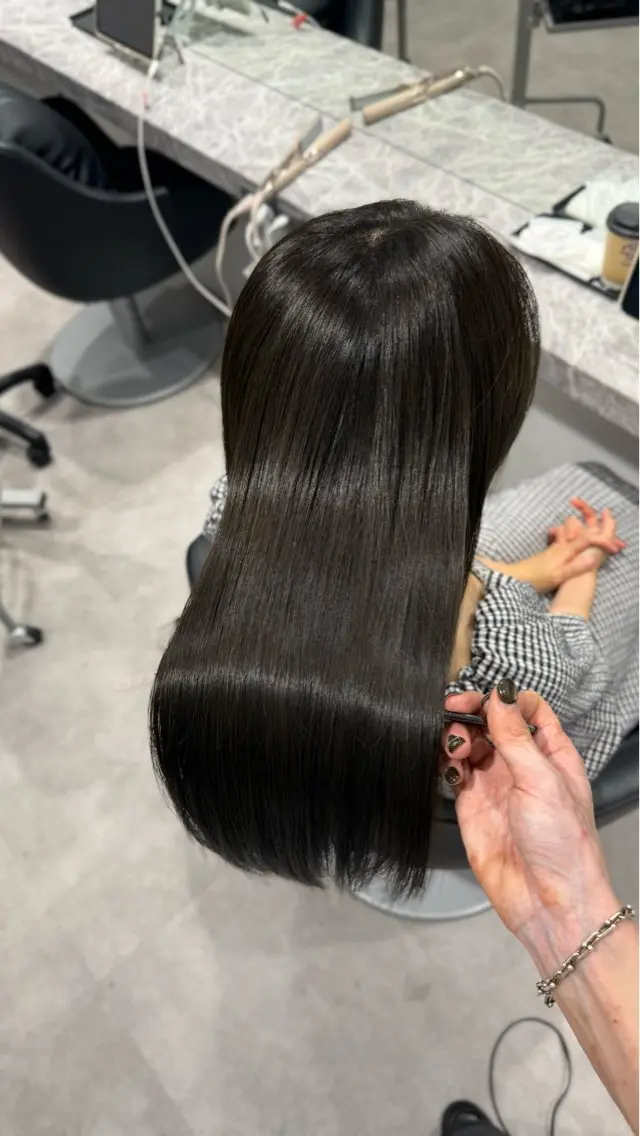 ロング カラー ベージュカラー オリーブベージュ オレンジ 髪質改善カラー 美髪矯正/カツマ✨のヘアスタイル