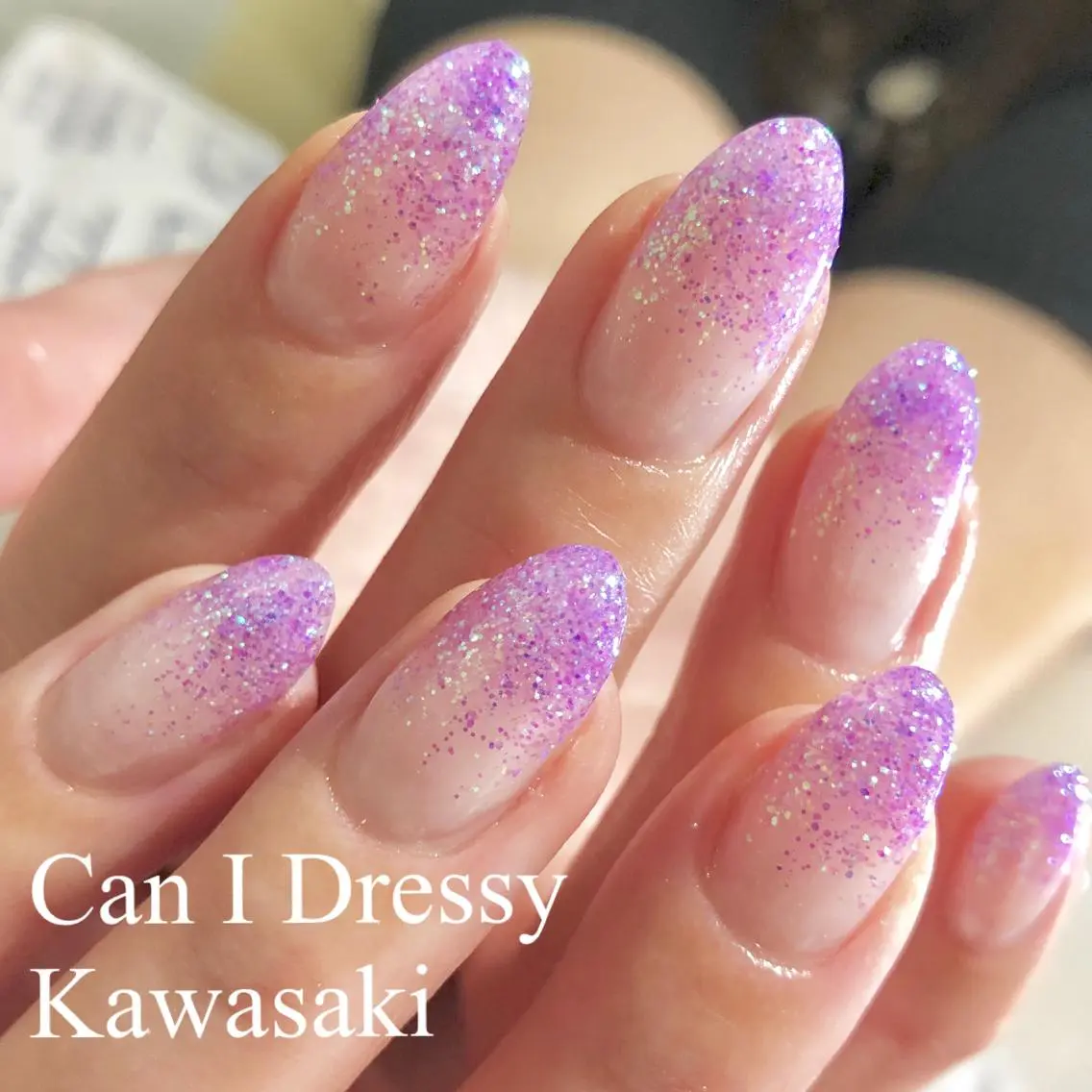 ネイル パープル ハンドネイル Can I 川崎店 三島 久美子のネイルデザイン
