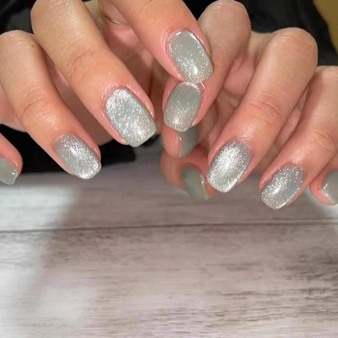 ネイル ジェルネイル マグネットネイル ワンカラーネイル ハンドネイル Nailsalon BLOOM🌷 山崎のネイルデザイン