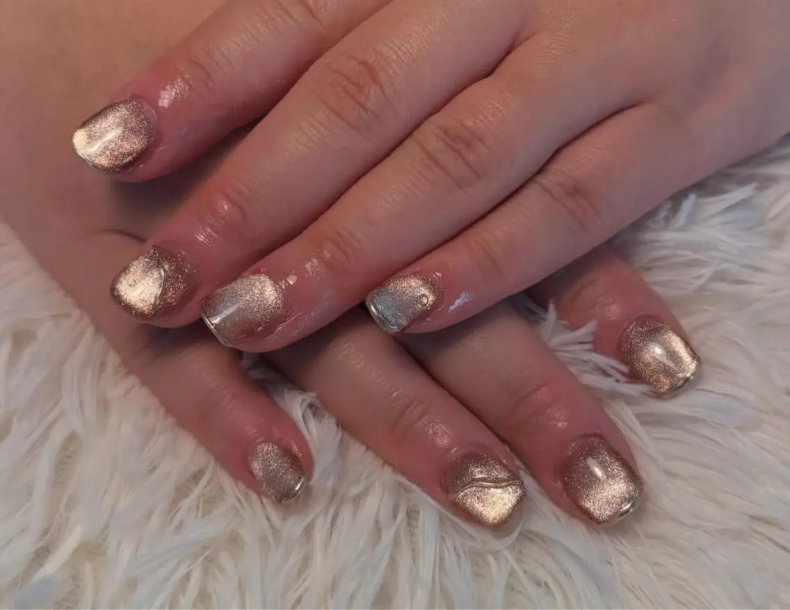 ネイル フラッシュネイル フットネイル フレンチネイル ジェルネイル ガラスフレンチ Nail salon Natulalのネイルデザイン