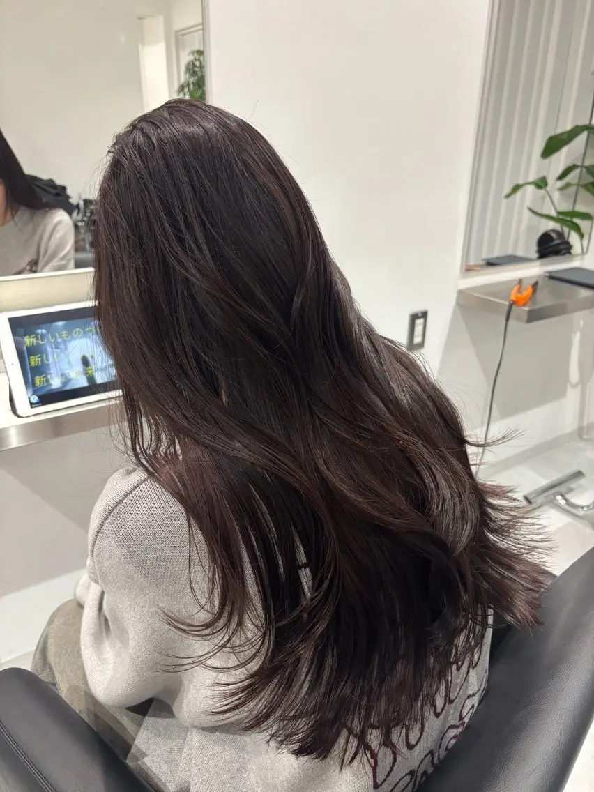 ロング カラー ベージュカラー ブリーチ ブラウンカラー ケアブリーチ カシス カット ヘアカラー トリートメント 🎀韓国ヘア× 透明感カラー🎀正源のヘアスタイル