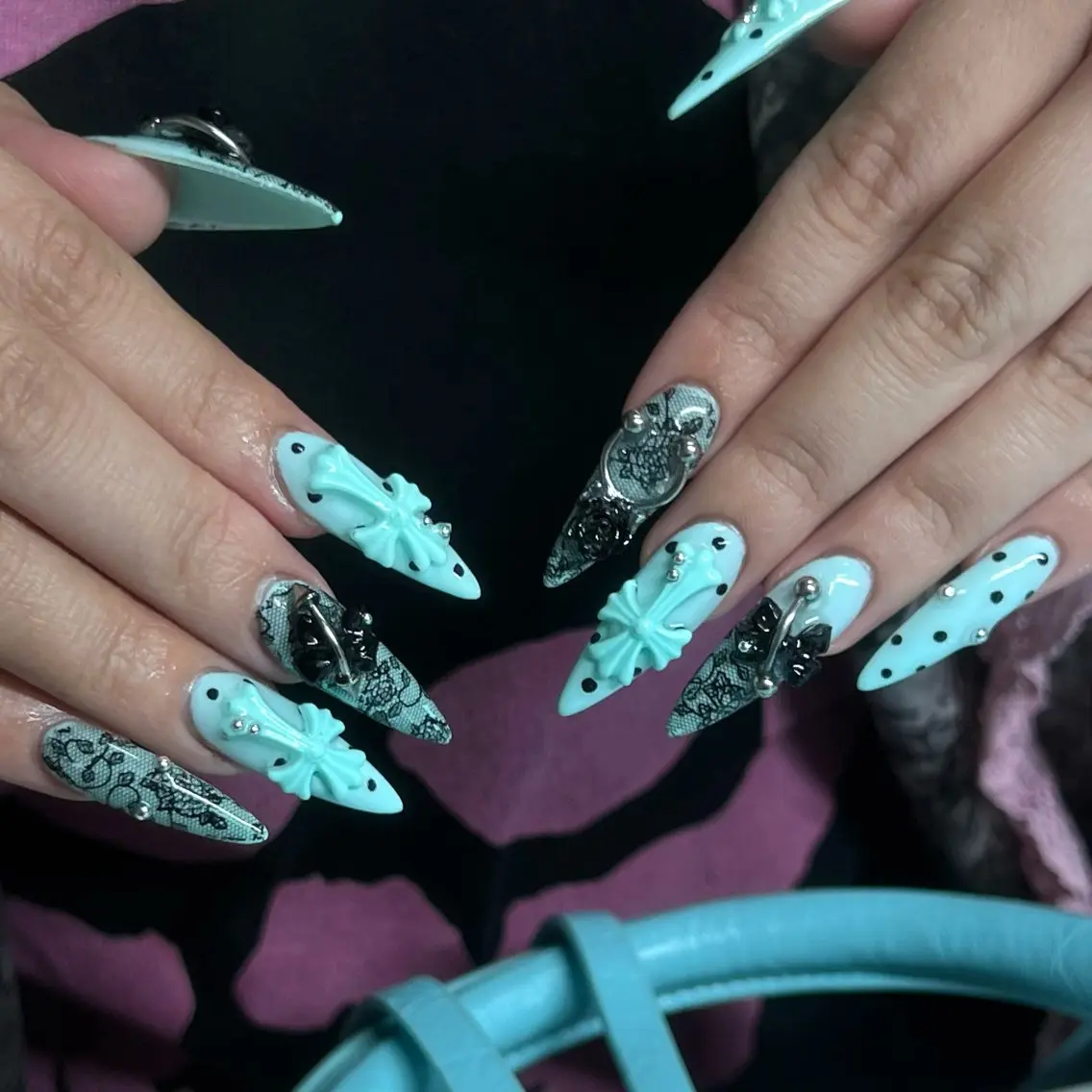 🉐大人気！🩷【hand】🎀チップ長さ出し持ち込みデザインの写真