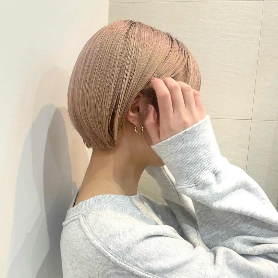 ショート カラー ショートボブ ボブ ショートヘア 顔まわり🥨レイヤー /透明感/水口舞奈のヘアスタイル