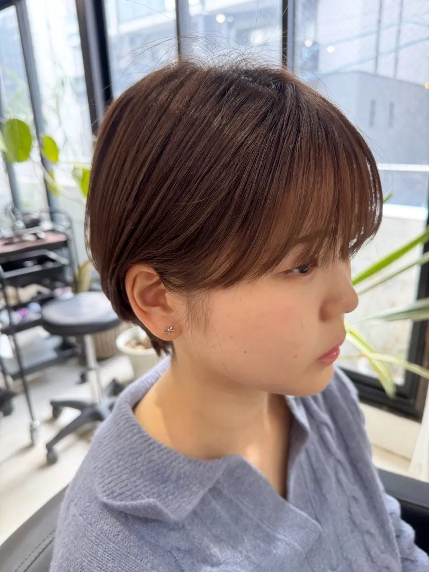ショート カラー ショートヘア カット ヘアカラー ボブウルフ／ボブ Satsuki【名駅のヘアスタイル