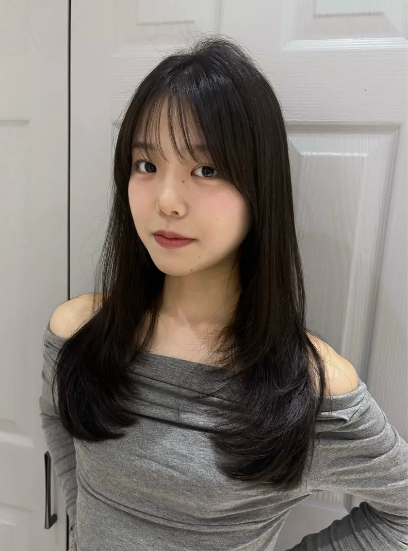 セミロング レイヤーカット カット 髪質改善/レイヤー× 縮毛矯正🤍maiのヘアスタイル