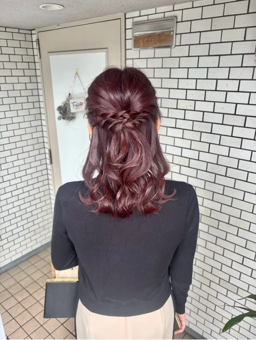 ヘアアレンジ ハーフアップ ヘアセット 🌺ヘアメイク SYOKA🌺のヘアスタイル
