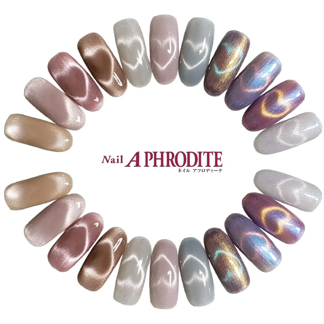 ネイル ジェルネイル ハート スカルプネイル ソフトジェル ネイルチップ ハンドネイル Nail Aphroditeのネイルデザイン