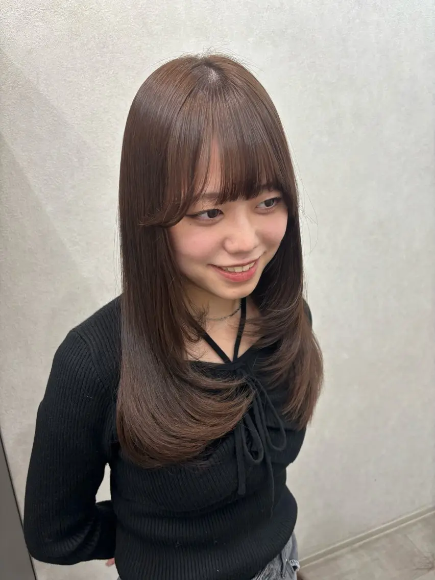 ロング レイヤーカット 水島 悠香子のヘアスタイル